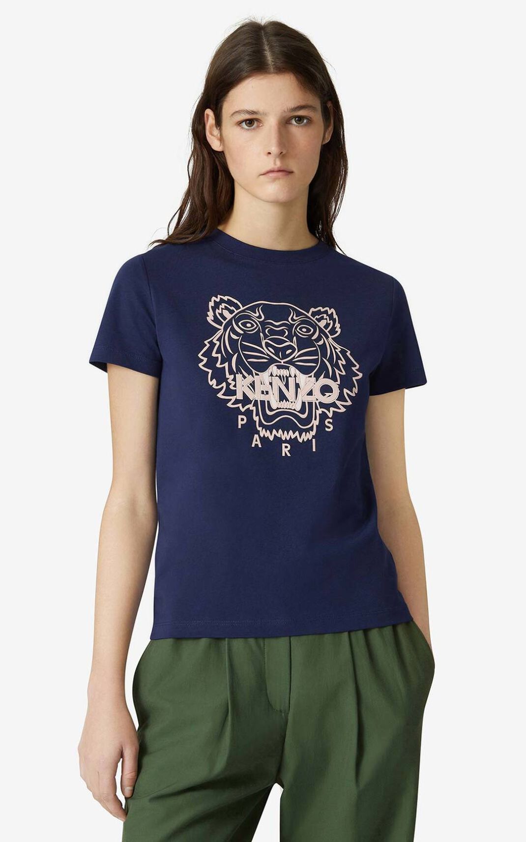 T Shirt Kenzo Femme Tiger Bleu KDPRH-7195